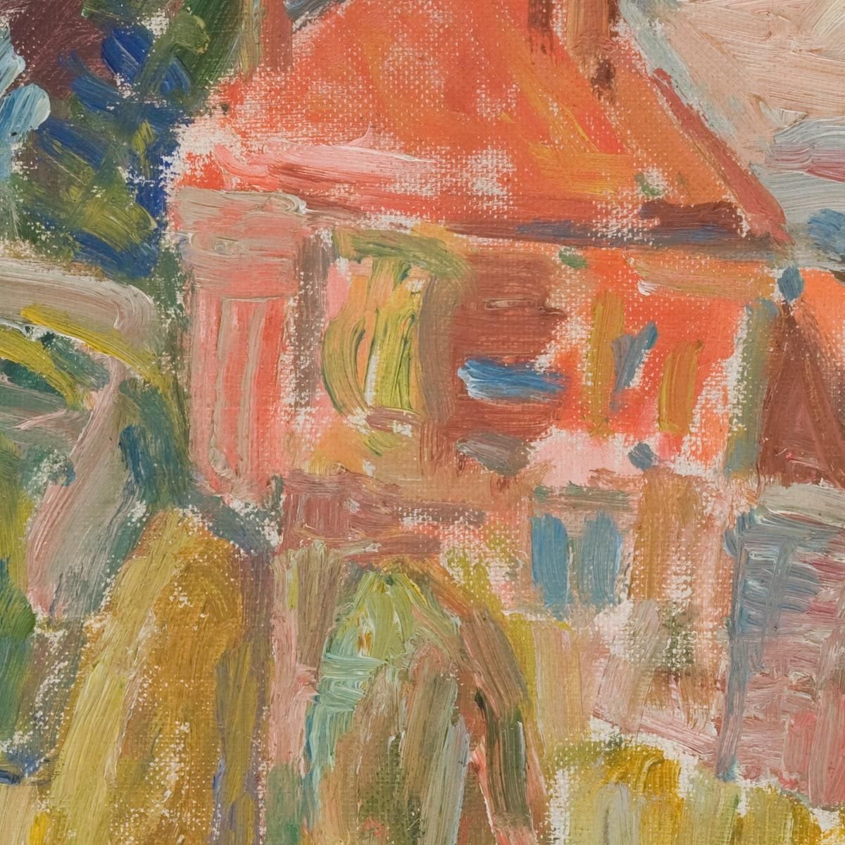 Landscape With A Red House Sasza Blonder sbl11 canvas print