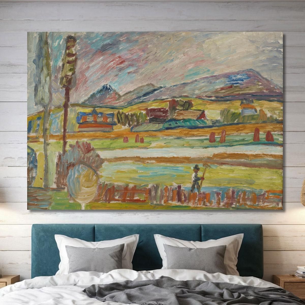 Peasant With A Rake Sasza Blonder sbl16 canvas print 