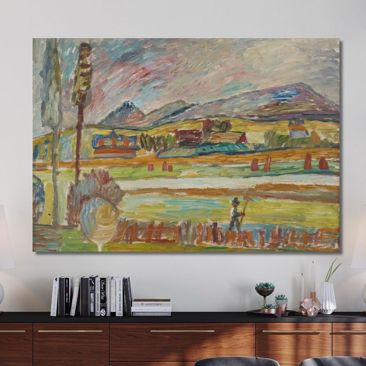 Peasant With A Rake Sasza Blonder sbl16 canvas print 
