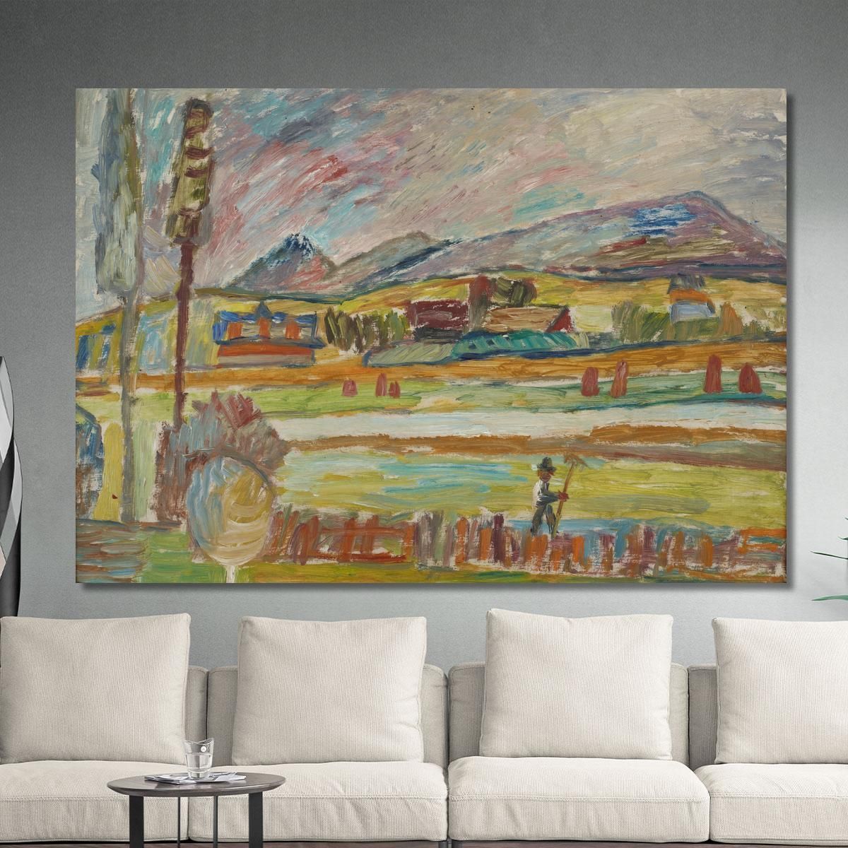 Peasant With A Rake Sasza Blonder sbl16 canvas print 