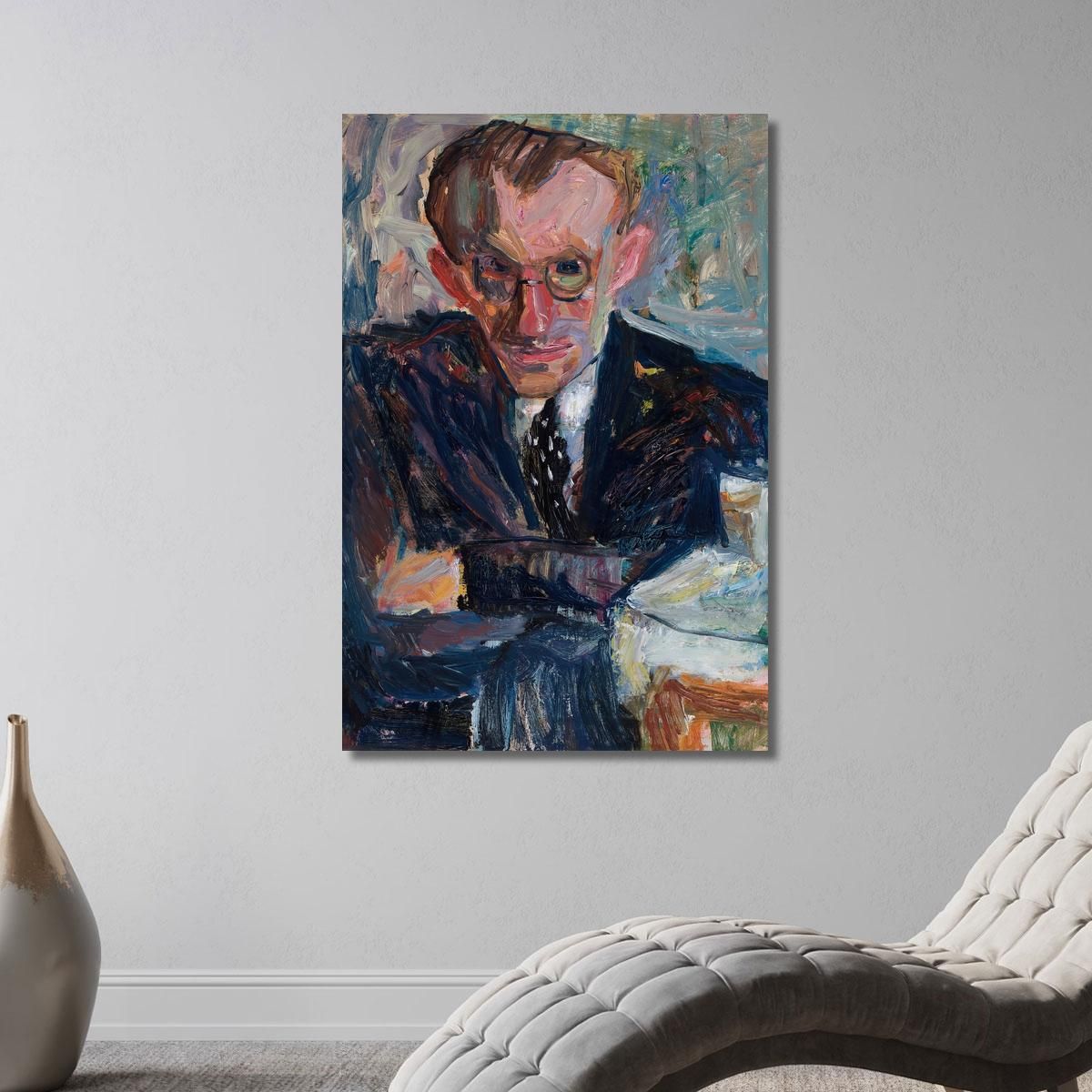 Portrait Of A Man In Glasses Sasza Blonder sbl17 canvas print 