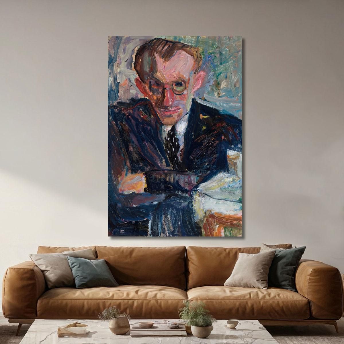 Portrait Of A Man In Glasses Sasza Blonder sbl17 canvas print 