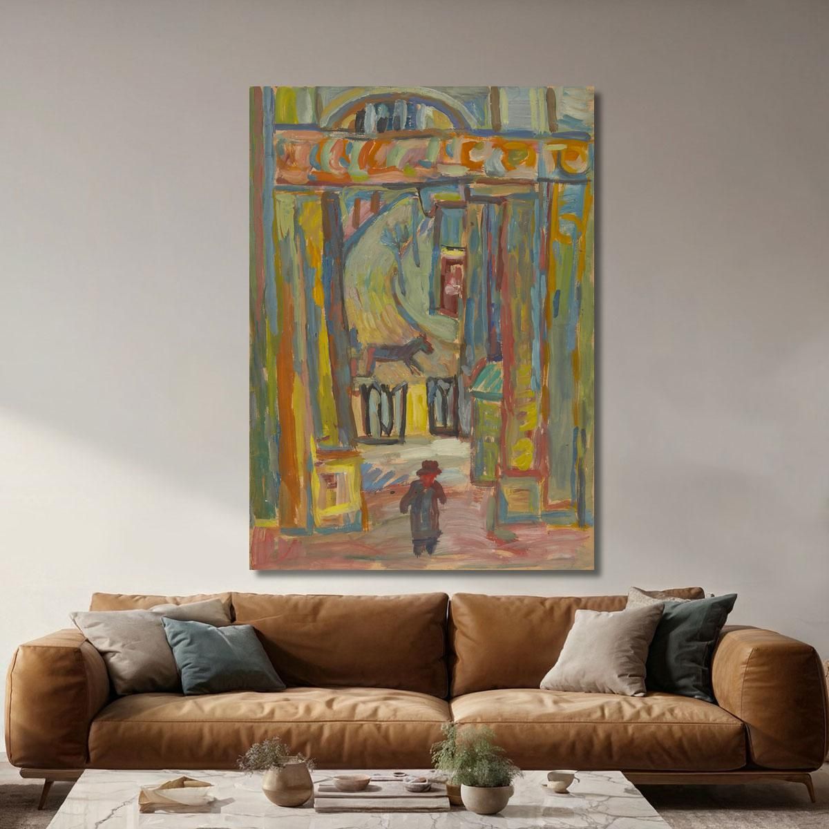A Man In Front Of The Entrance To The Garden Sasza Blonder sbl26 canvas print 