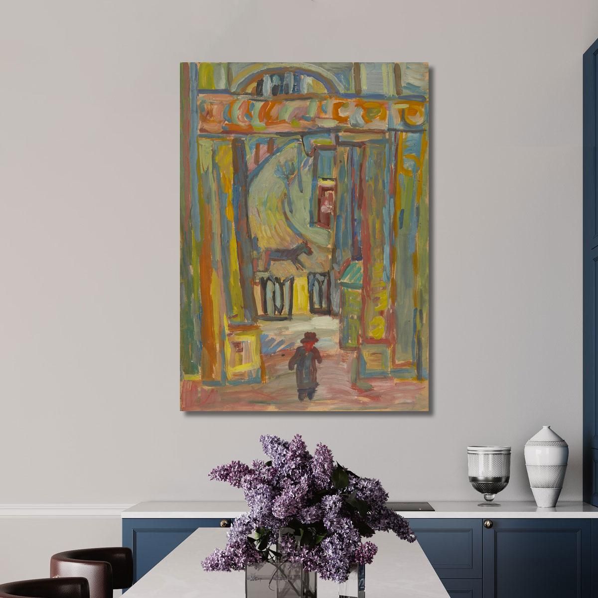 A Man In Front Of The Entrance To The Garden Sasza Blonder sbl26 canvas print 