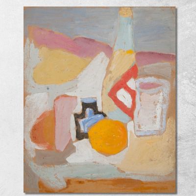 Still Life With An Orange A Bottle And An Inkwell Sasza Blonder sbl31 canvas print 