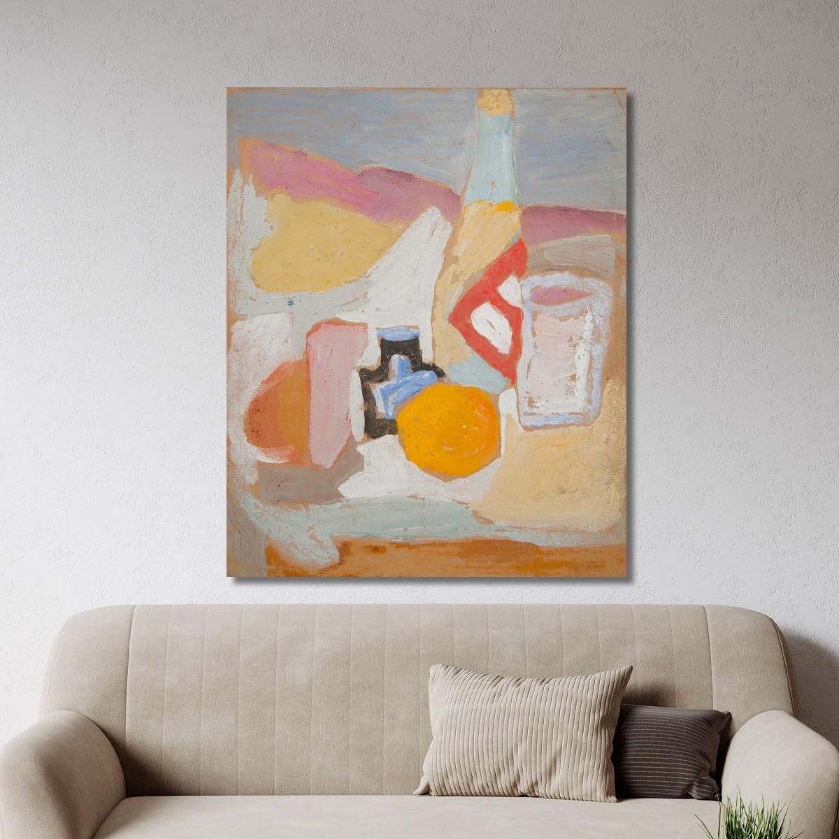 Still Life With An Orange A Bottle And An Inkwell Sasza Blonder sbl31 canvas print 
