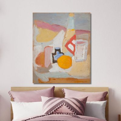 Still Life With An Orange A Bottle And An Inkwell Sasza Blonder sbl31 canvas print 