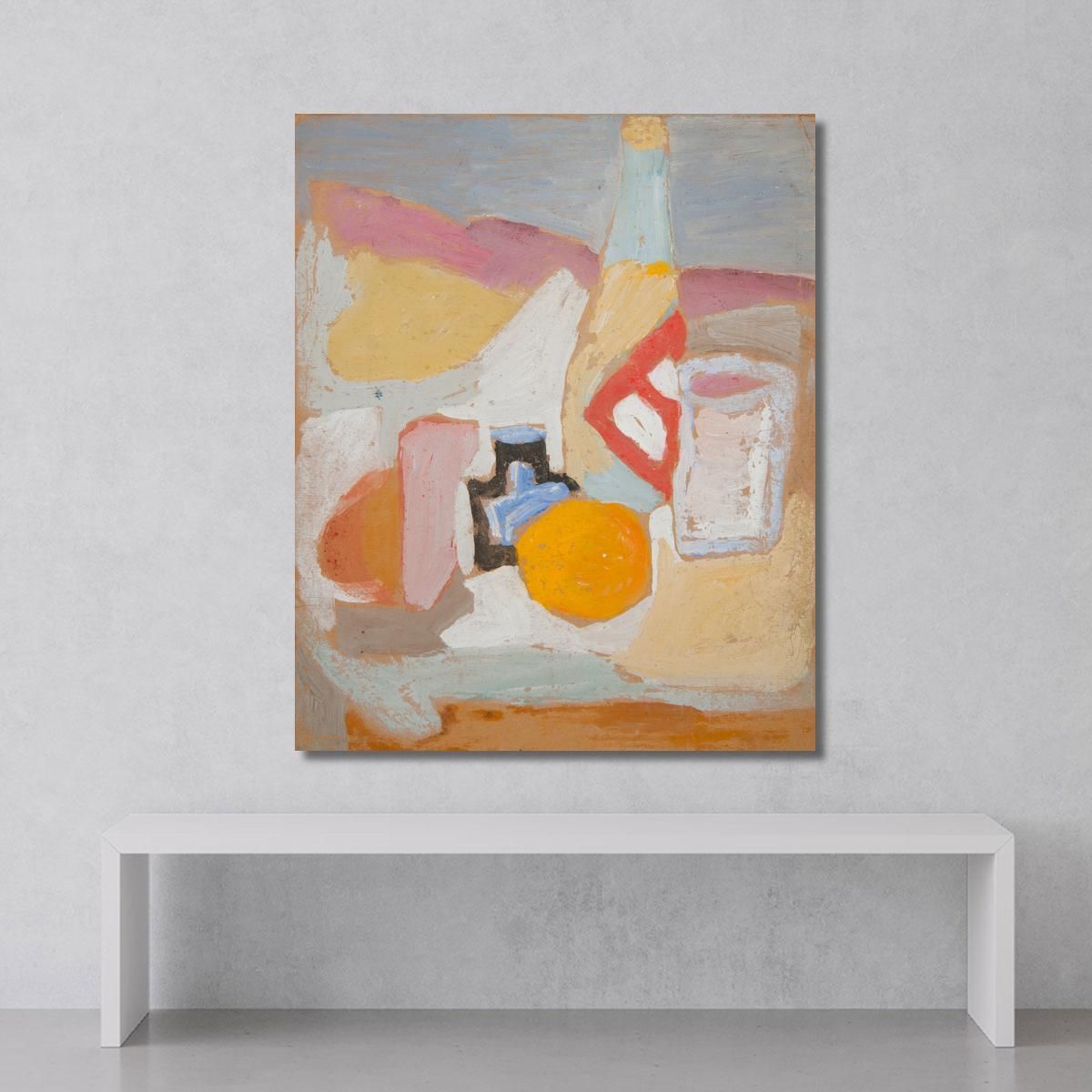 Still Life With An Orange A Bottle And An Inkwell Sasza Blonder sbl31 canvas print 