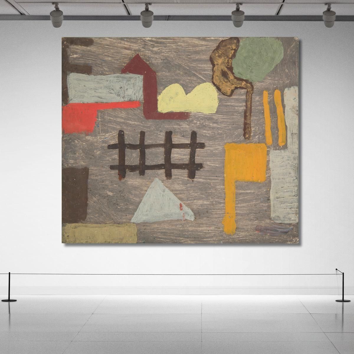 Surreal Landscape With A Fence Sasza Blonder sbl34 canvas print 