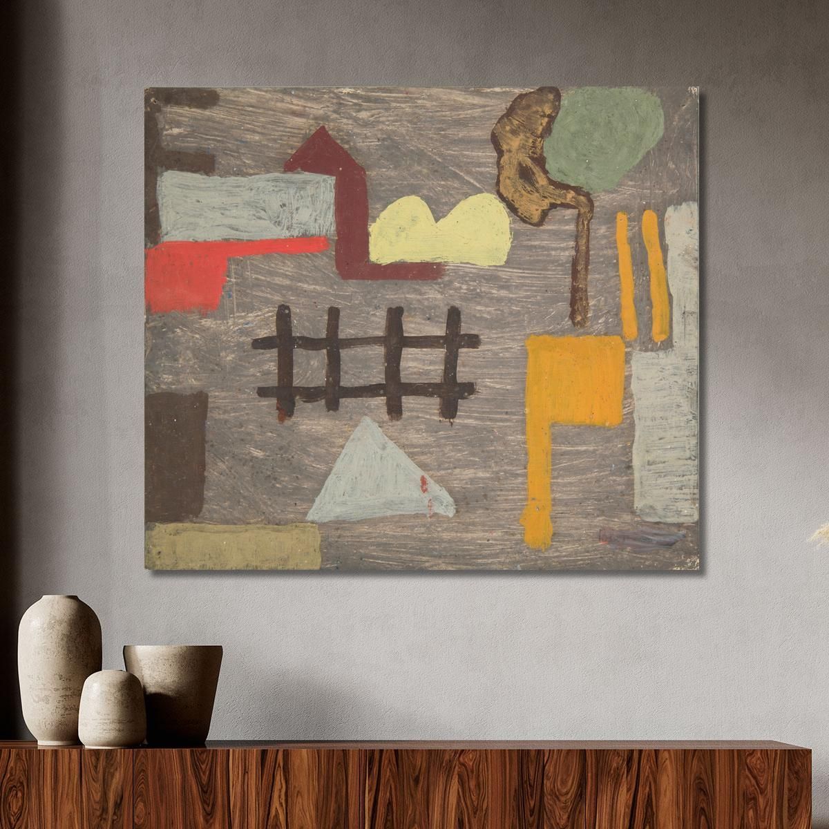 Surreal Landscape With A Fence Sasza Blonder sbl34 canvas print 