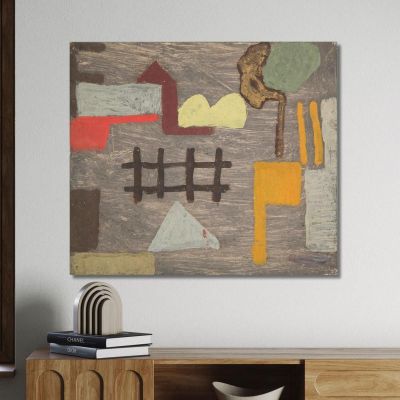 Surreal Landscape With A Fence Sasza Blonder sbl34 canvas print 