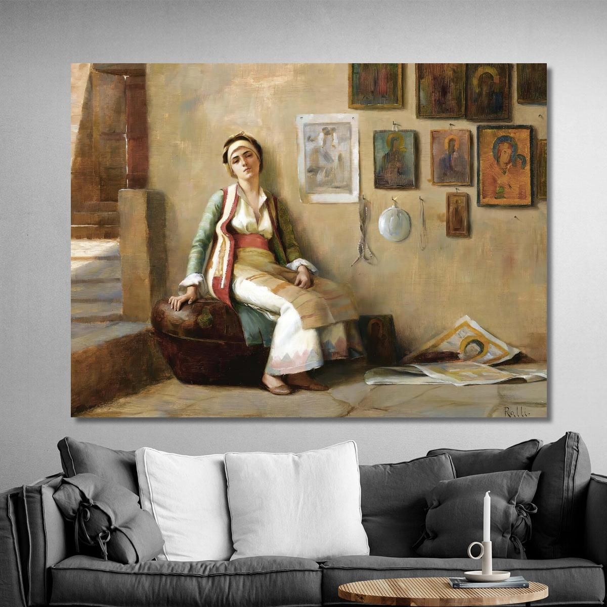 A Moment'S Rest Theodoros Ralli trl2 canvas print 
