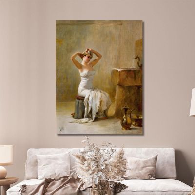 After The Bath Theodoros Ralli trl3 canvas print 
