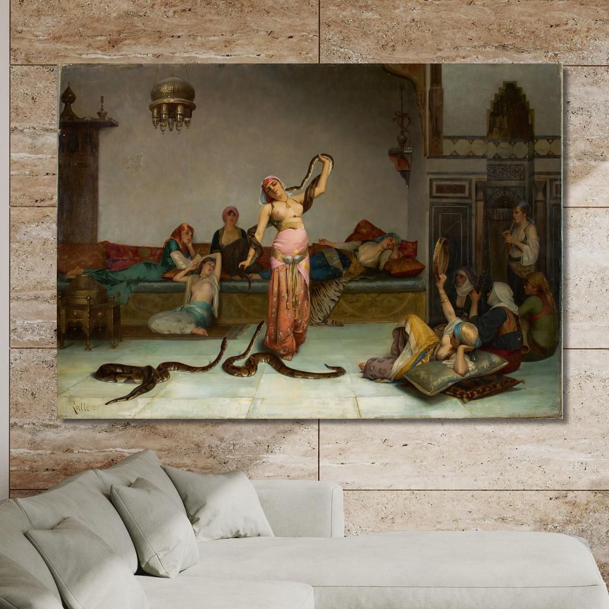 Snake Charmer Theodoros Ralli trl6 canvas print 