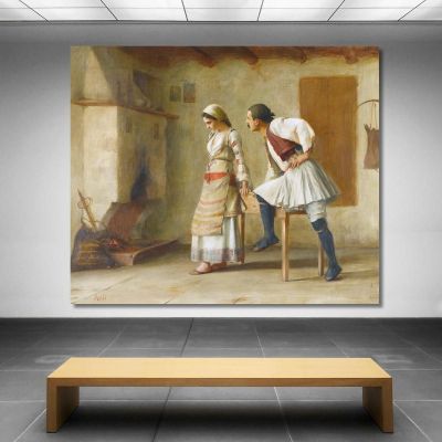 Flirtation Theodoros Ralli trl9 canvas print 