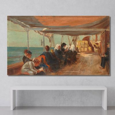 On Shipboard Theodoros Ralli trl23 canvas print 