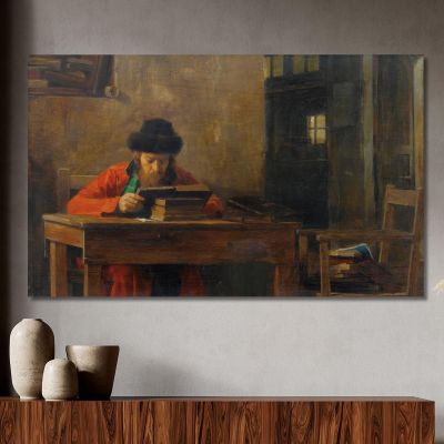 Reading Rabbi Theodoros Ralli trl25 canvas print 