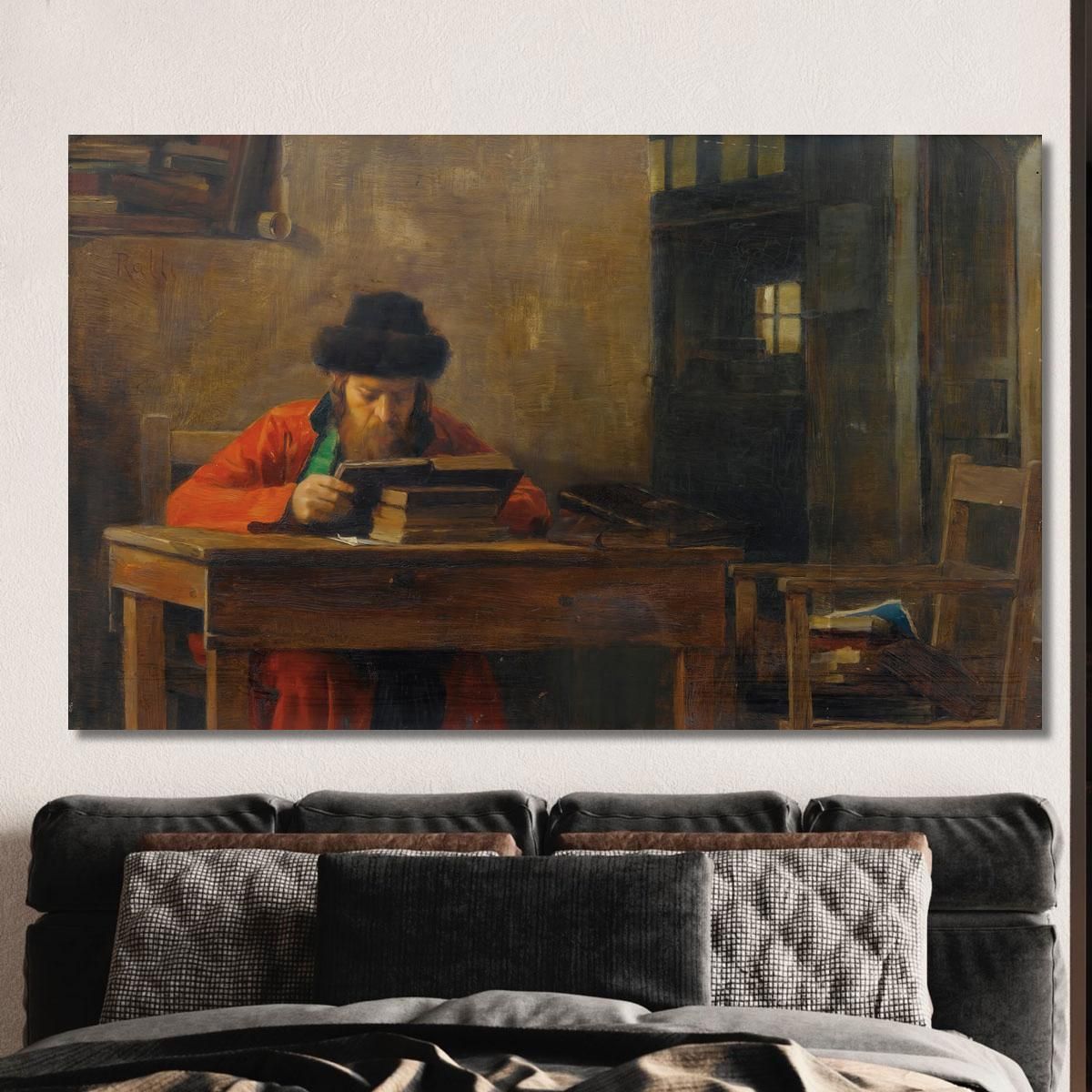 Reading Rabbi Theodoros Ralli trl25 canvas print 