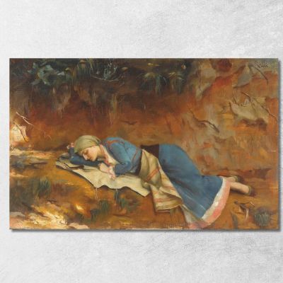 Resting Greek Girl Theodoros Ralli trl30 canvas print 