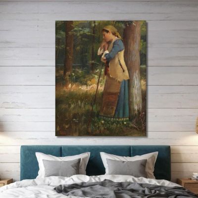 Resting Shepherdess Theodoros Ralli trl32 canvas print 