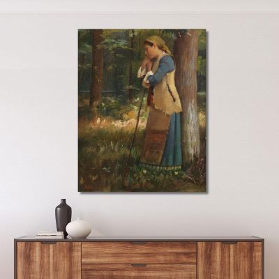 Resting Shepherdess Theodoros Ralli trl32 canvas print 