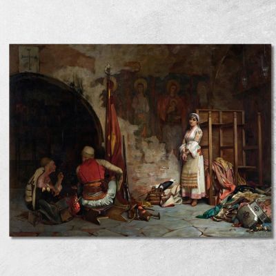 The Captive Turkish Plunder Theodoros Ralli trl35 canvas print 