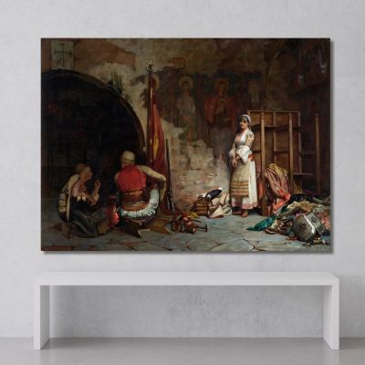 The Captive Turkish Plunder Theodoros Ralli trl35 canvas print 