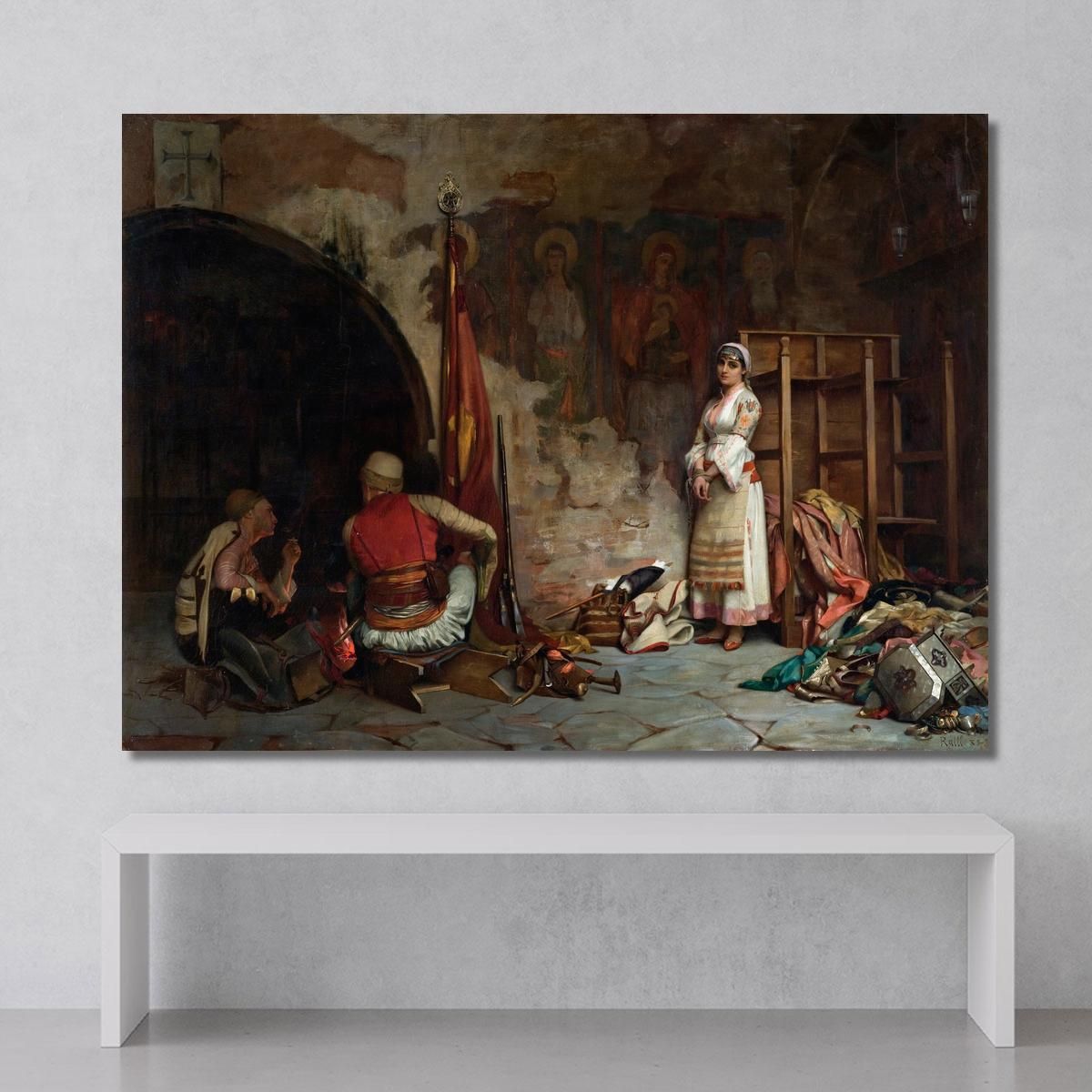The Captive Turkish Plunder Theodoros Ralli trl35 canvas print 