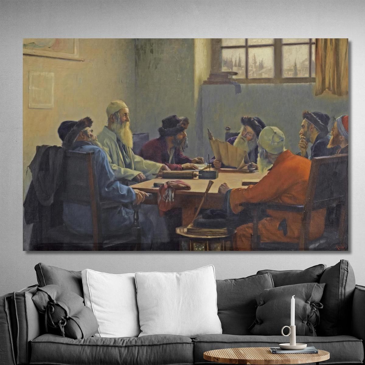 The Seven Rabbis In Jerusalem Theodoros Ralli trl37 canvas print 