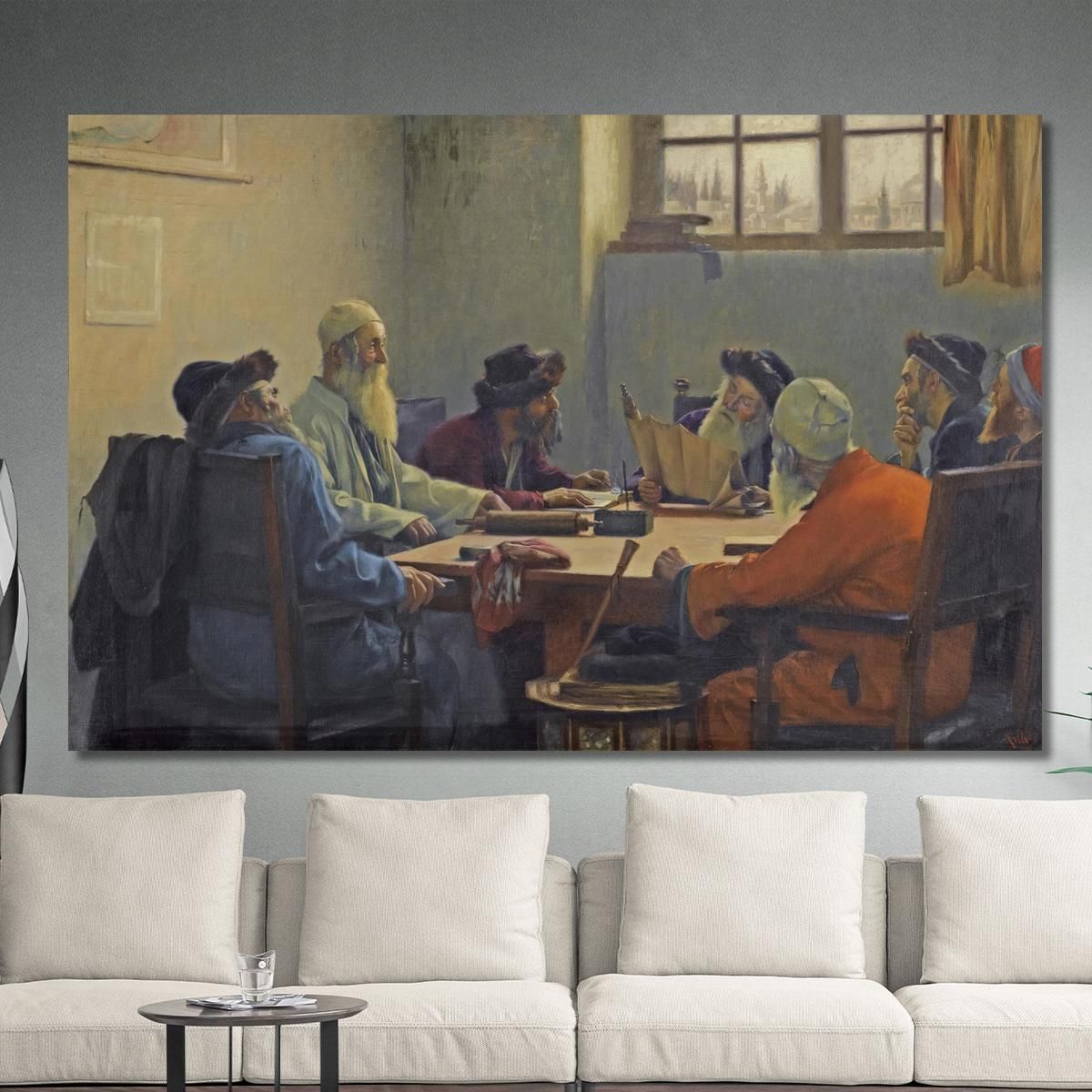 The Seven Rabbis In Jerusalem Theodoros Ralli trl37 canvas print 