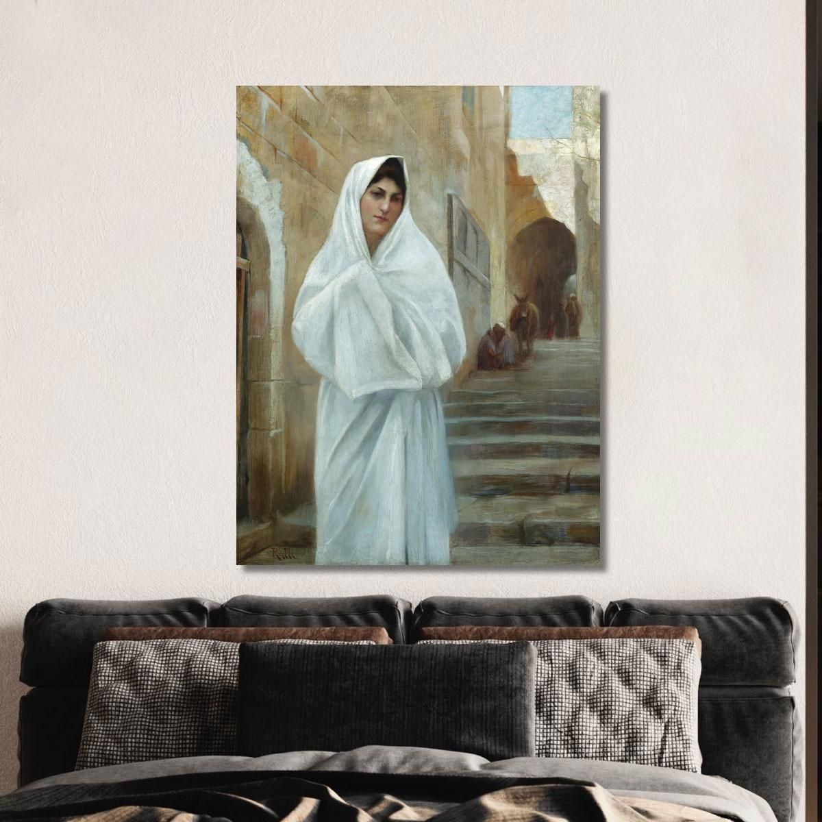Young Girl Jerusalem Theodoros Ralli trl45 canvas print 