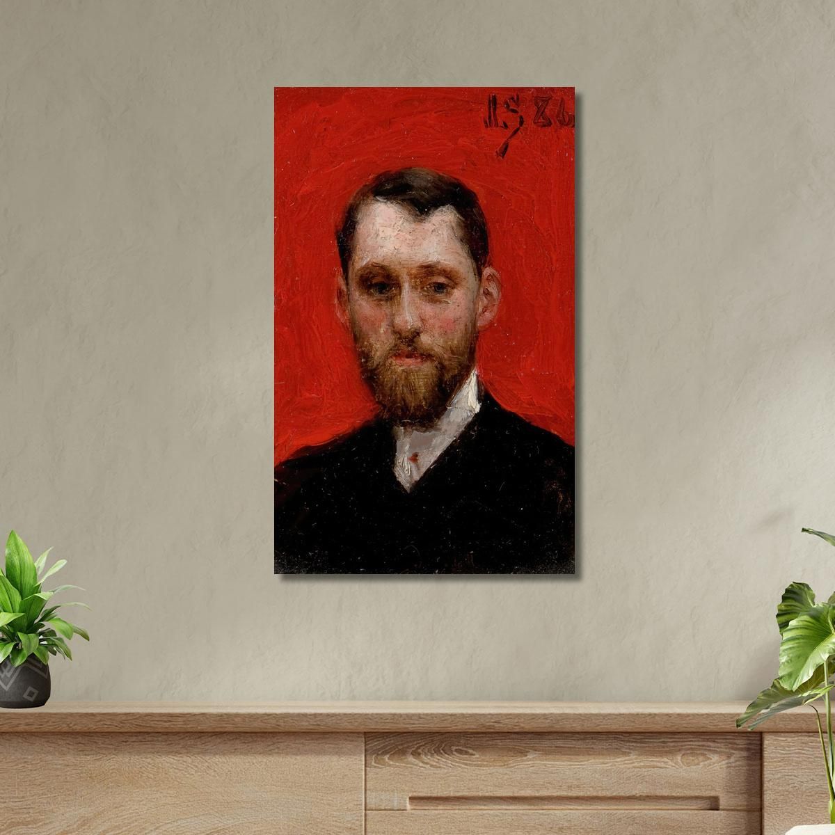 Portrait Of The Painter Charles Theriat Julius Leblanc Stewart jls18 canvas print 