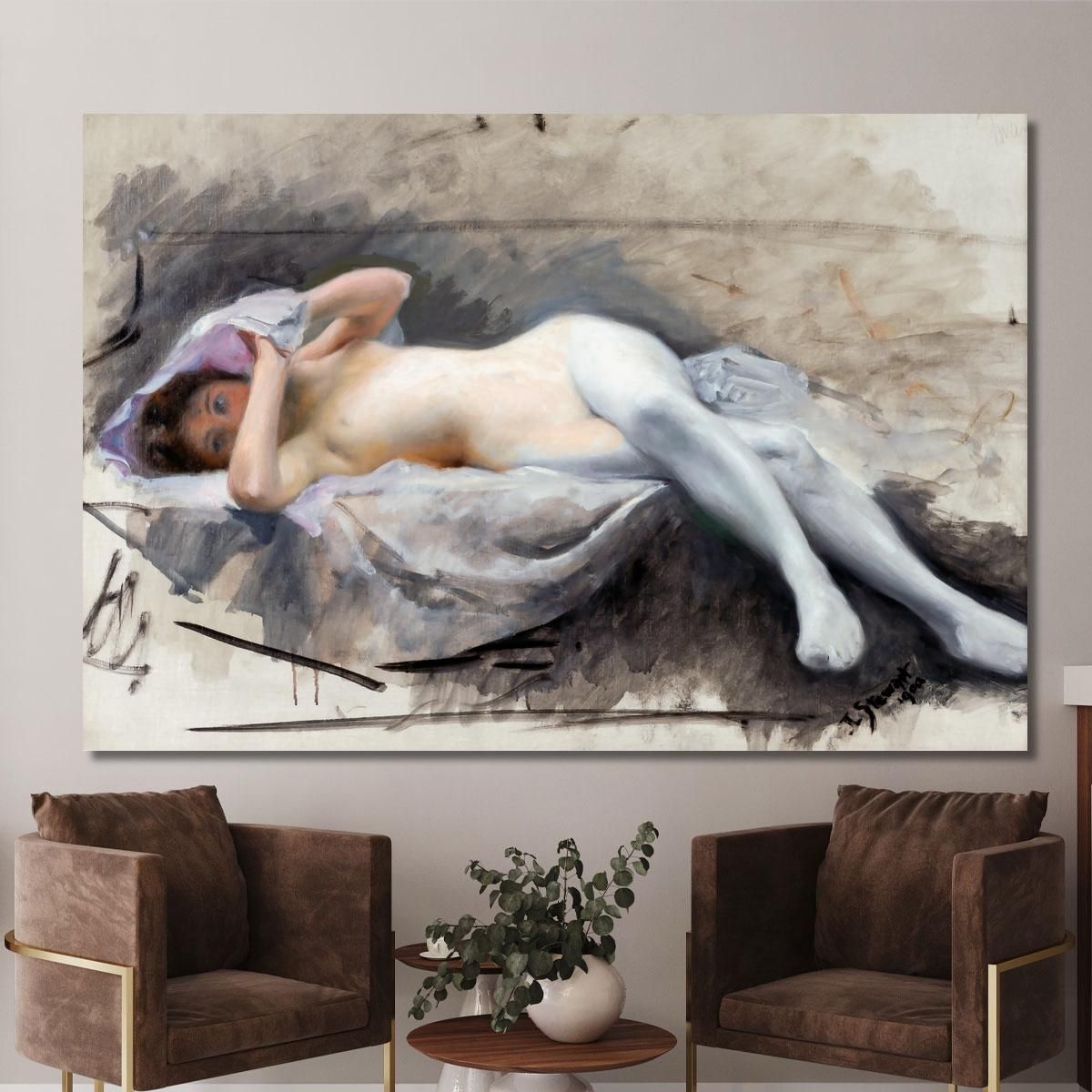 Reclining Nude Julius Leblanc Stewart jls19 canvas print 