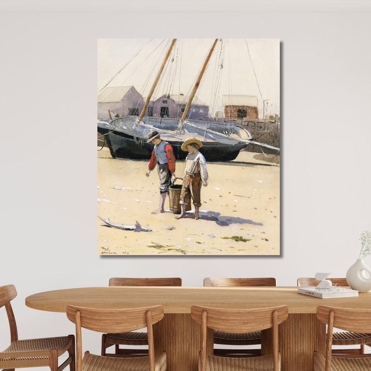 A Basket Of Clams Winslow Homer whm1 canvas print 