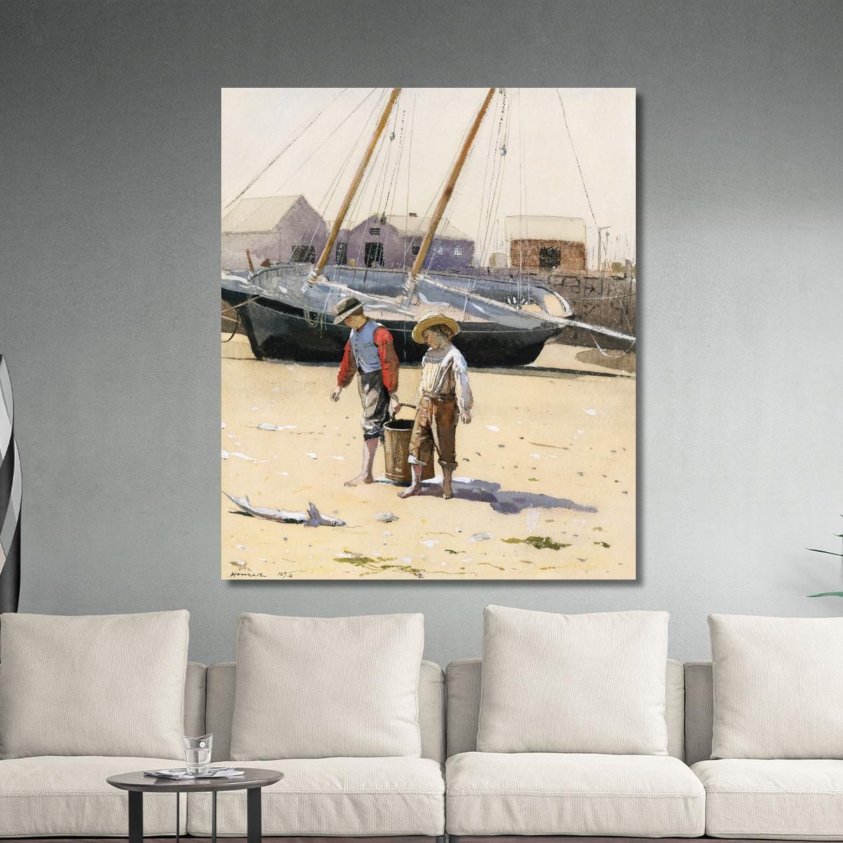 A Basket Of Clams Winslow Homer whm1 canvas print 