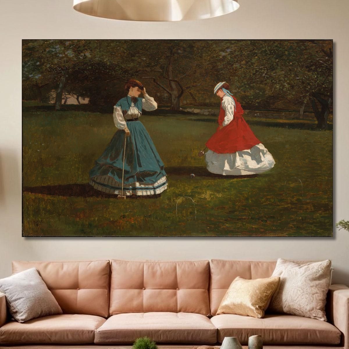A Game OfﾠCroquet Winslow Homer whm5 canvas print 