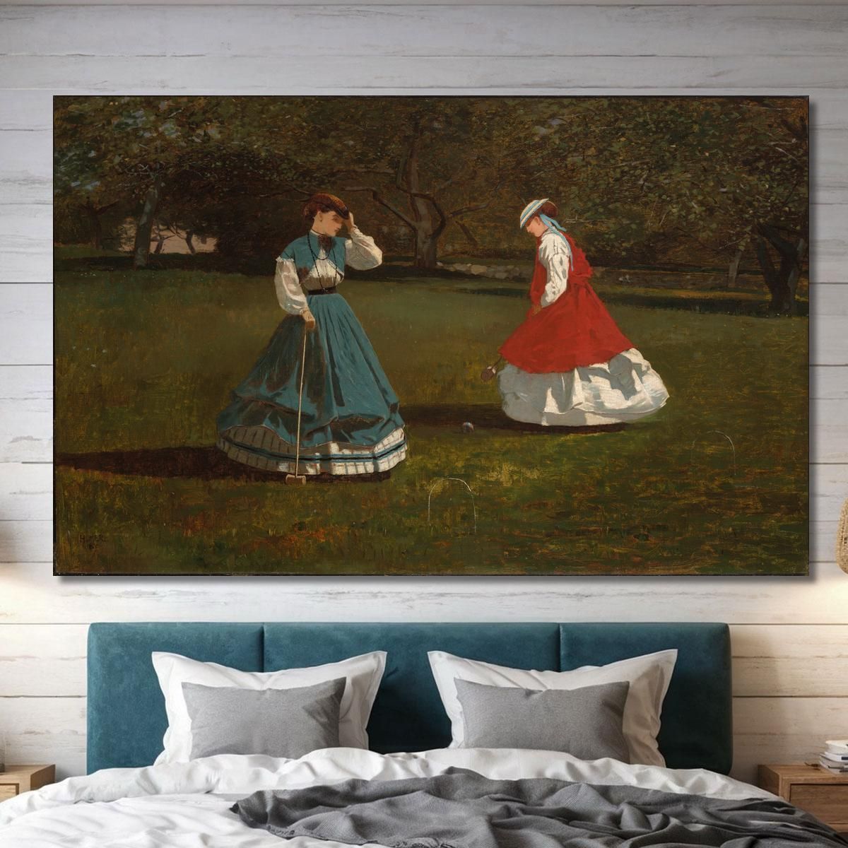A Game OfﾠCroquet Winslow Homer whm5 canvas print 