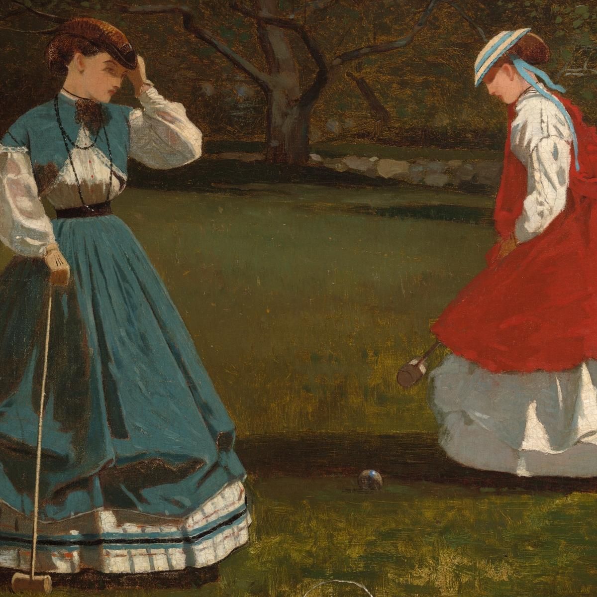 A Game OfﾠCroquet Winslow Homer whm5 canvas print