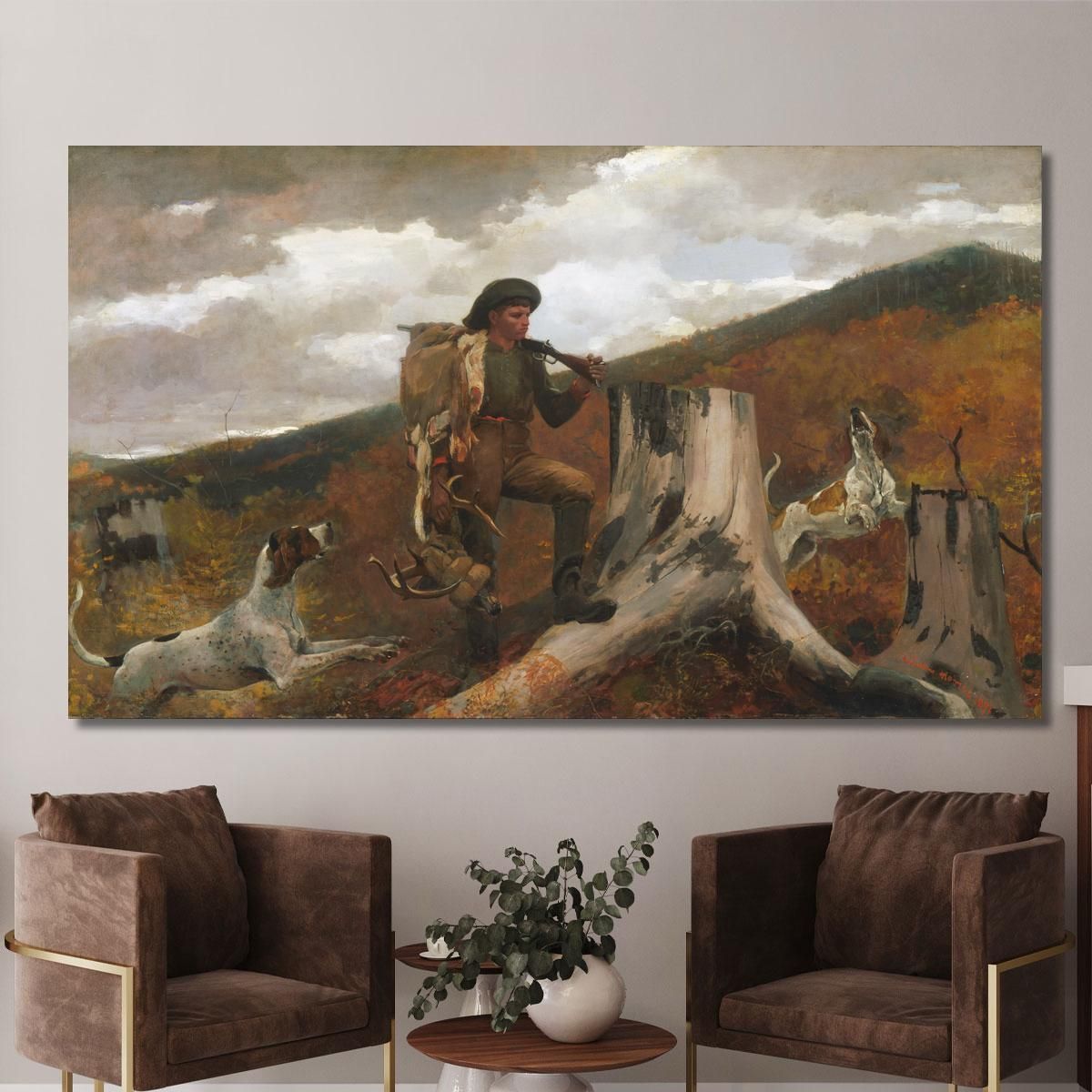 A Huntsman And Dogs Winslow Homer whm9 canvas print 
