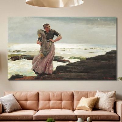 A Light On The Sea Winslow Homer whm10 canvas print 