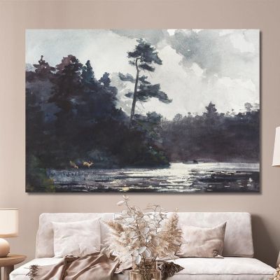 Adirondack Lake Winslow Homer whm14 canvas print 