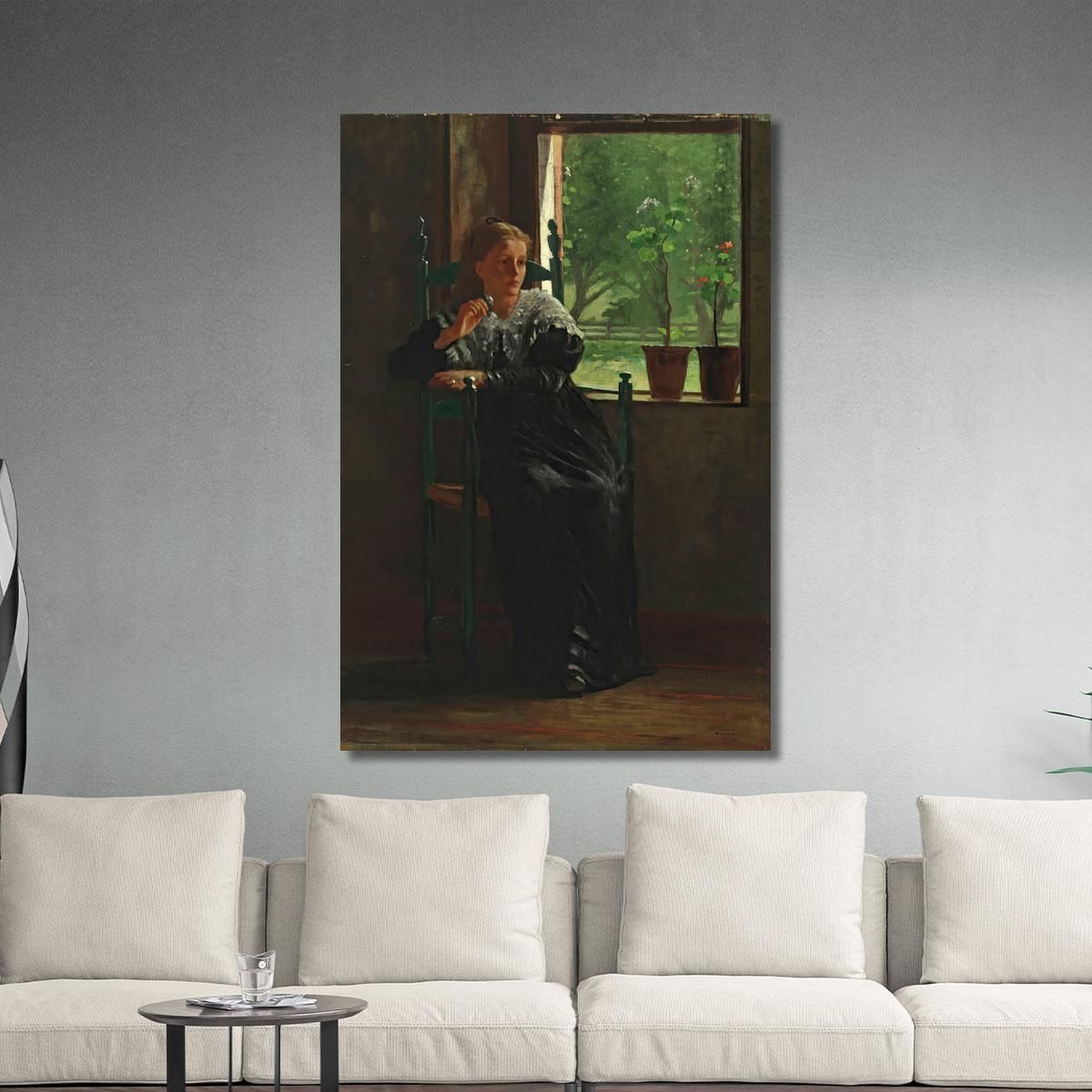 At The Window Winslow Homer whm20 canvas print 