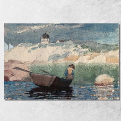 Boy In Boat Gloucester Winslow Homer whm29 canvas print 