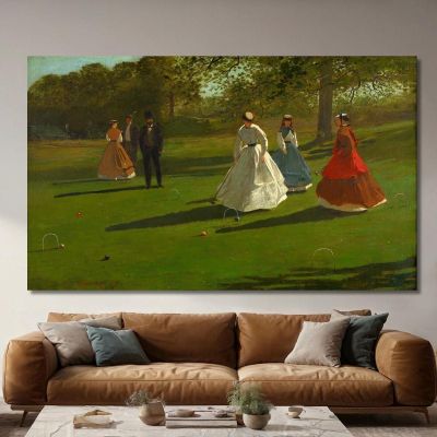 Croquet Players Winslow Homer whm46 canvas print 