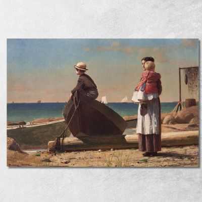 Dad'S Coming Winslow Homer whm49 canvas print 