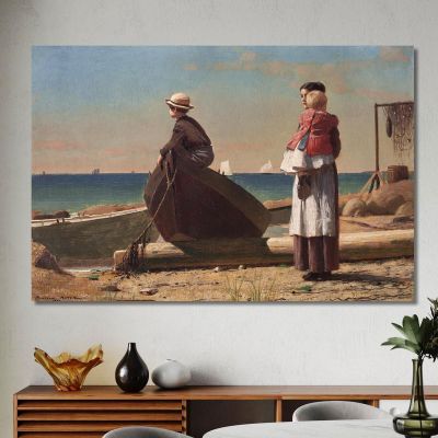 Dad'S Coming Winslow Homer whm49 canvas print 