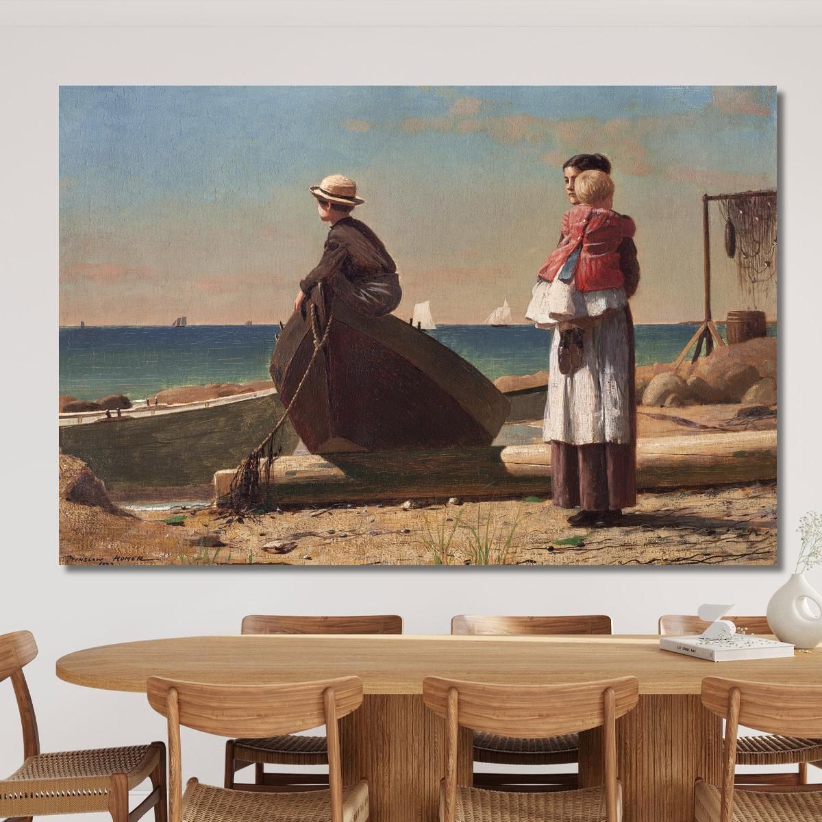 Dad'S Coming Winslow Homer whm49 canvas print 
