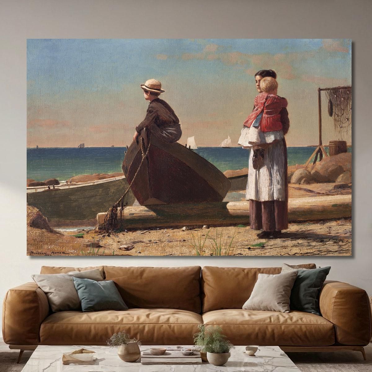 Dad'S Coming Winslow Homer whm49 canvas print 