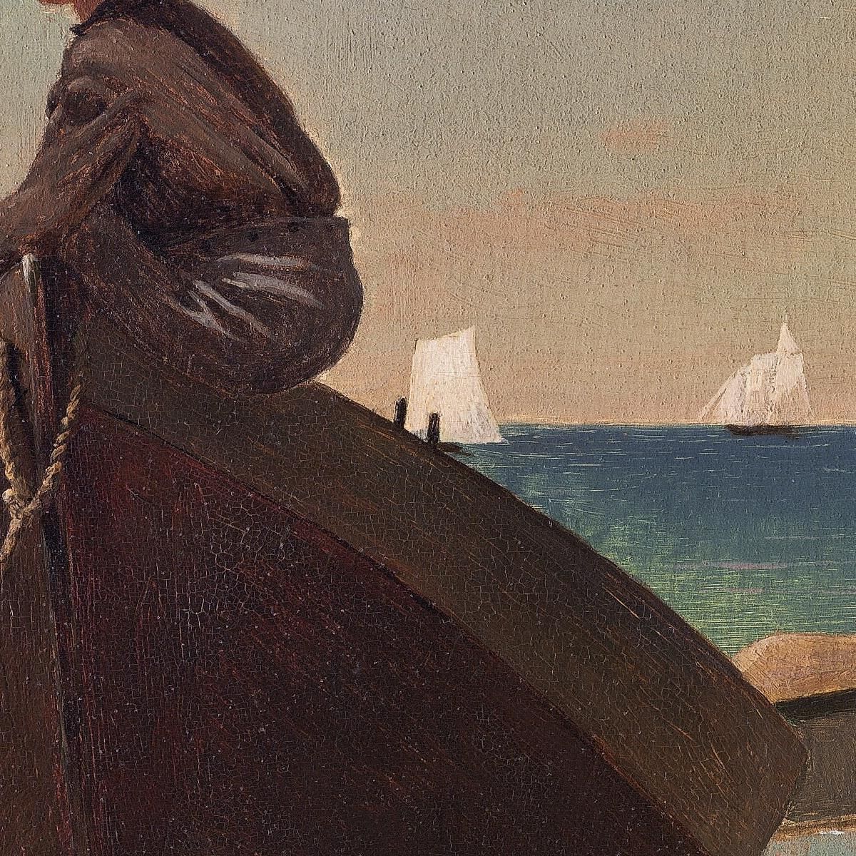 Dad'S Coming Winslow Homer whm49 canvas print