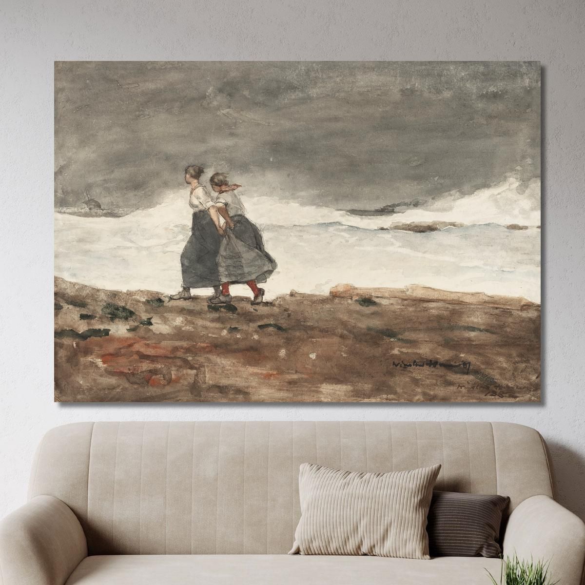 Danger Winslow Homer whm50 canvas print 
